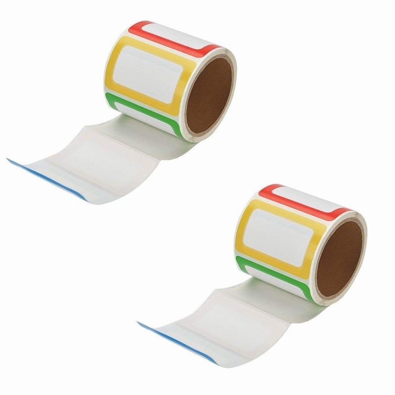 MFLABELÂ® 400 Colorful Name Tags - 3.5"x2.25" Organization Stickers (Red/Yellow/Blue/Green) | Durable, Waterproof & Peel-Stick for Home, Parties | Non-Toxic Adhesive for Clothes - Image 5